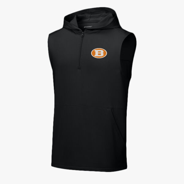 B Oval Sport Wick ® Stretch Sleeveless Hooded 1/4 Zip Thumbnail