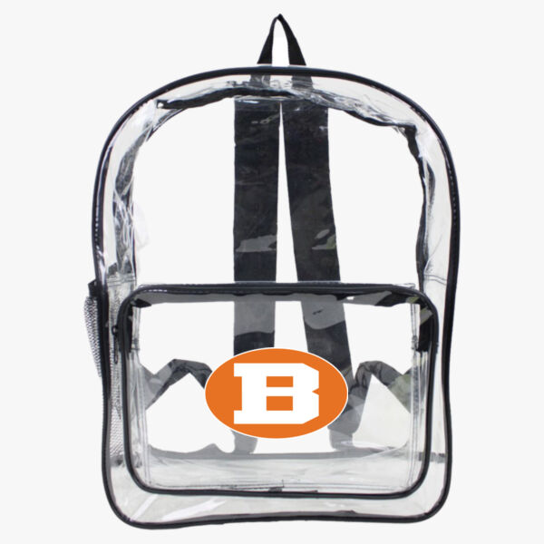 B Oval Large 17" Heavy Duty Clear Backpack Thumbnail